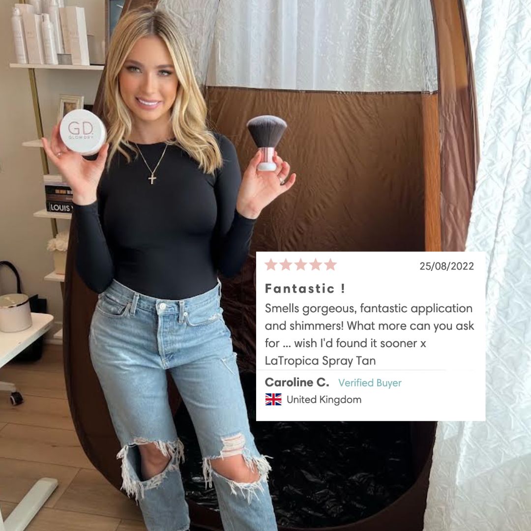 How Spray Tan Artists Create Perfect Tans Using Drying Powder - GlowDry Australia