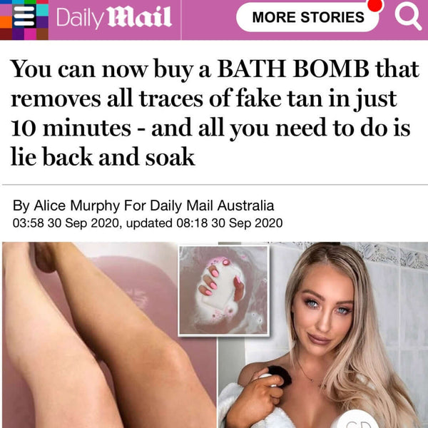 GlowBomb - Fake Tan Removing BATH BOMB - GlowDry Australia